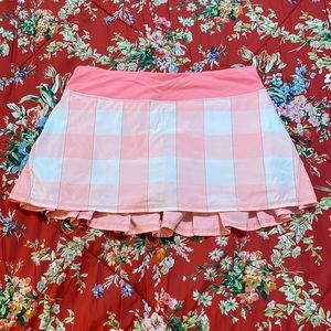 Lululemon pink buffalo check tennis skirt - 8